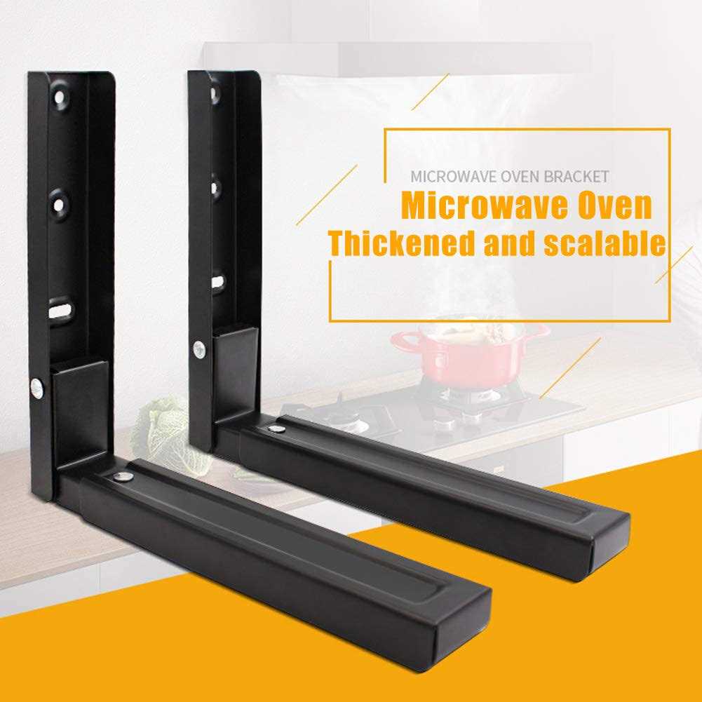 Microwave Wall Mount Brackets Foldable Arm Adjustable Extensible Wall Hanging M - Image 3