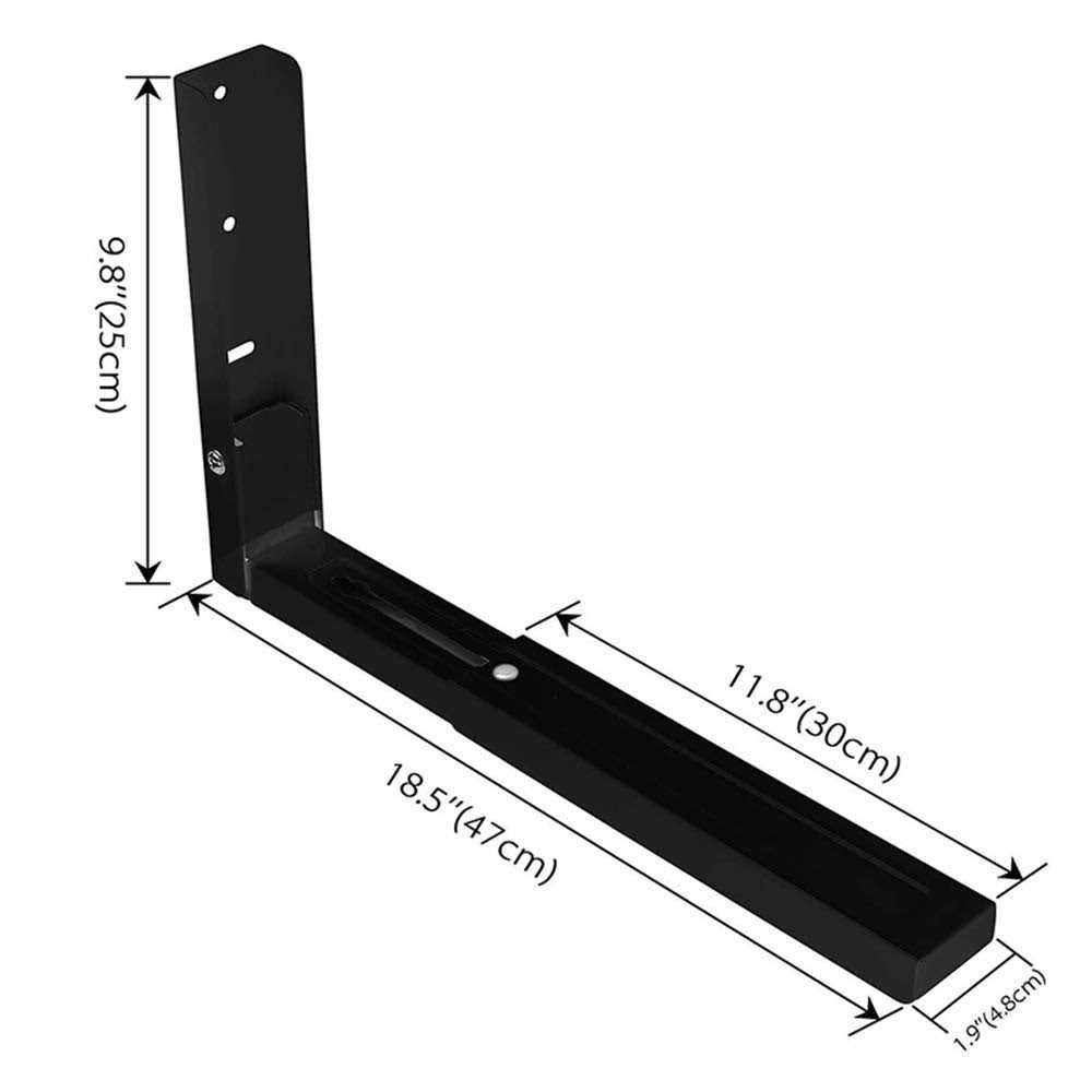 Microwave Wall Mount Brackets Foldable Arm Adjustable Extensible Wall Hanging M - Image 4