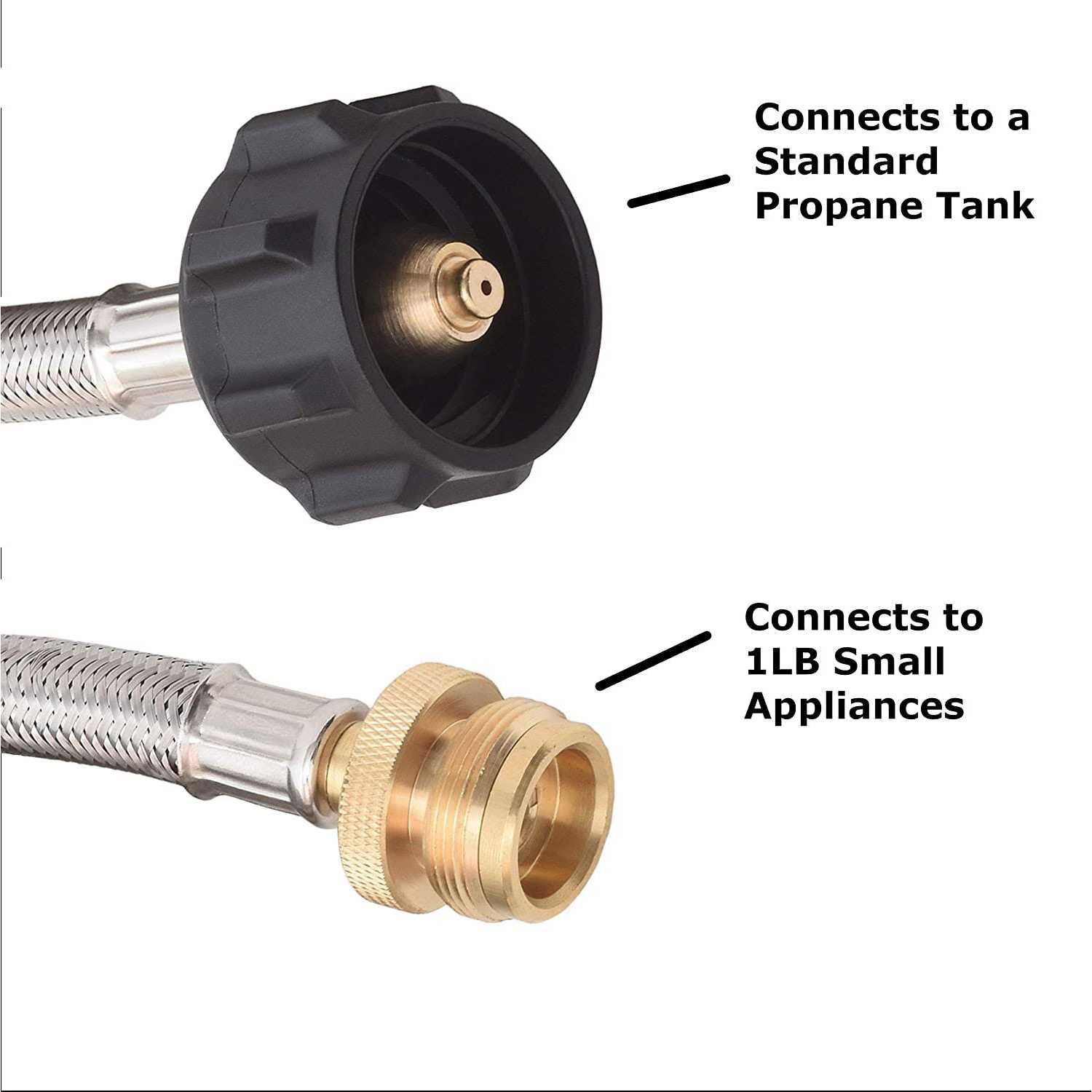 Flame King Steel Braided Hose With Regulator - Image 2