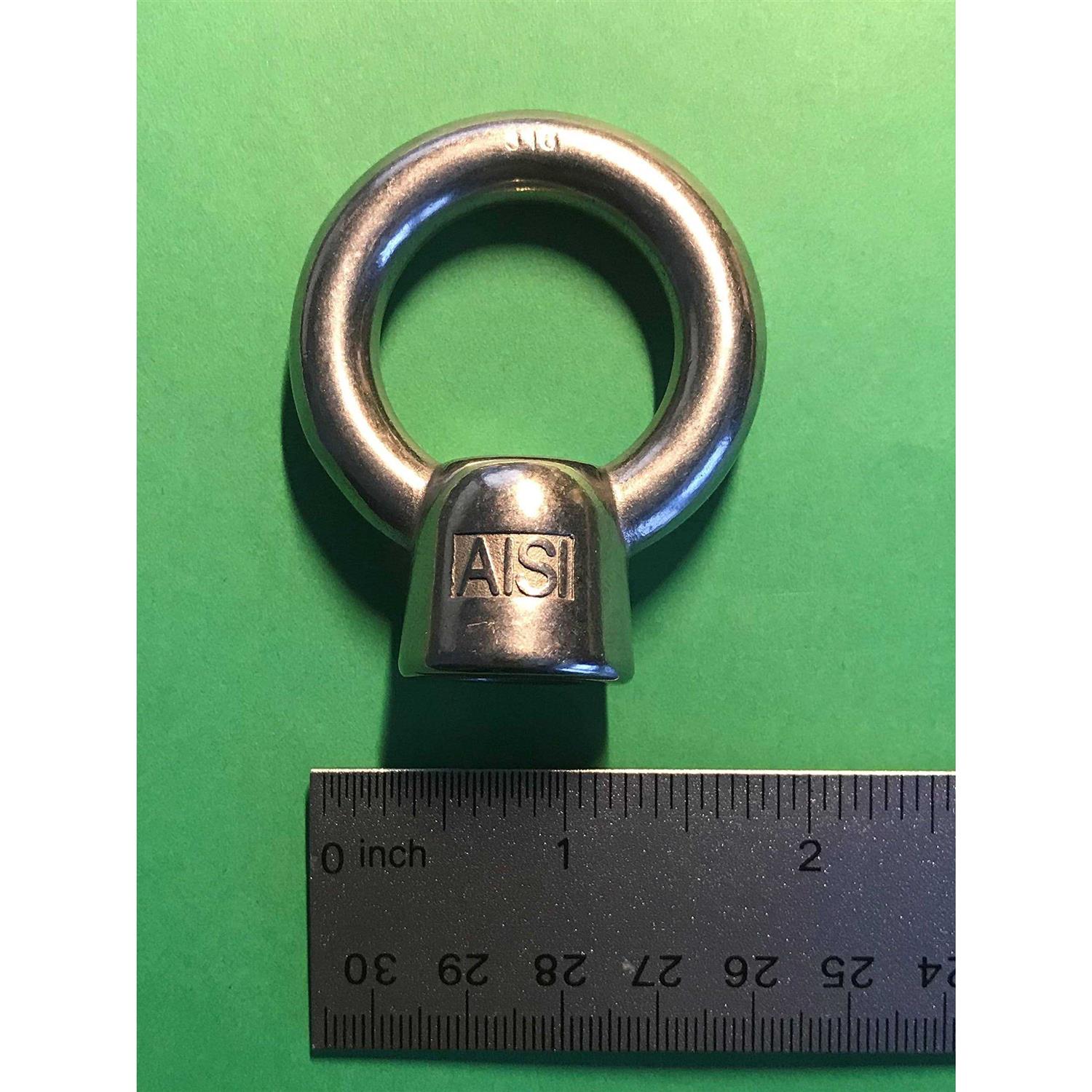 US Stainless Stainless Steel 316 Lifting Eye Nut UNC Marine Grade - Image 4