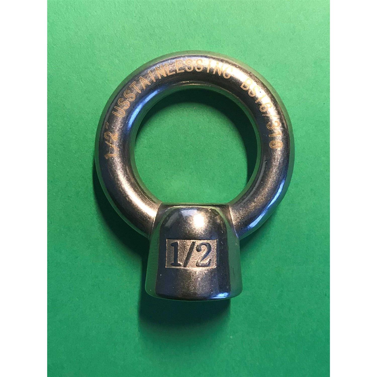US Stainless Stainless Steel 316 Lifting Eye Nut UNC Marine Grade - Image 5