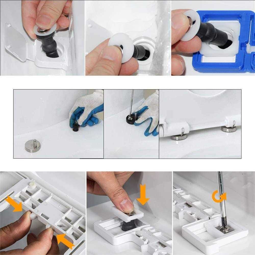 Toilet Seat Screws Toilet Seat Hinges Bolt Expanding Rubber Top Nuts Screw Fixings Fix WC Blind Hole Fittings - Image 5