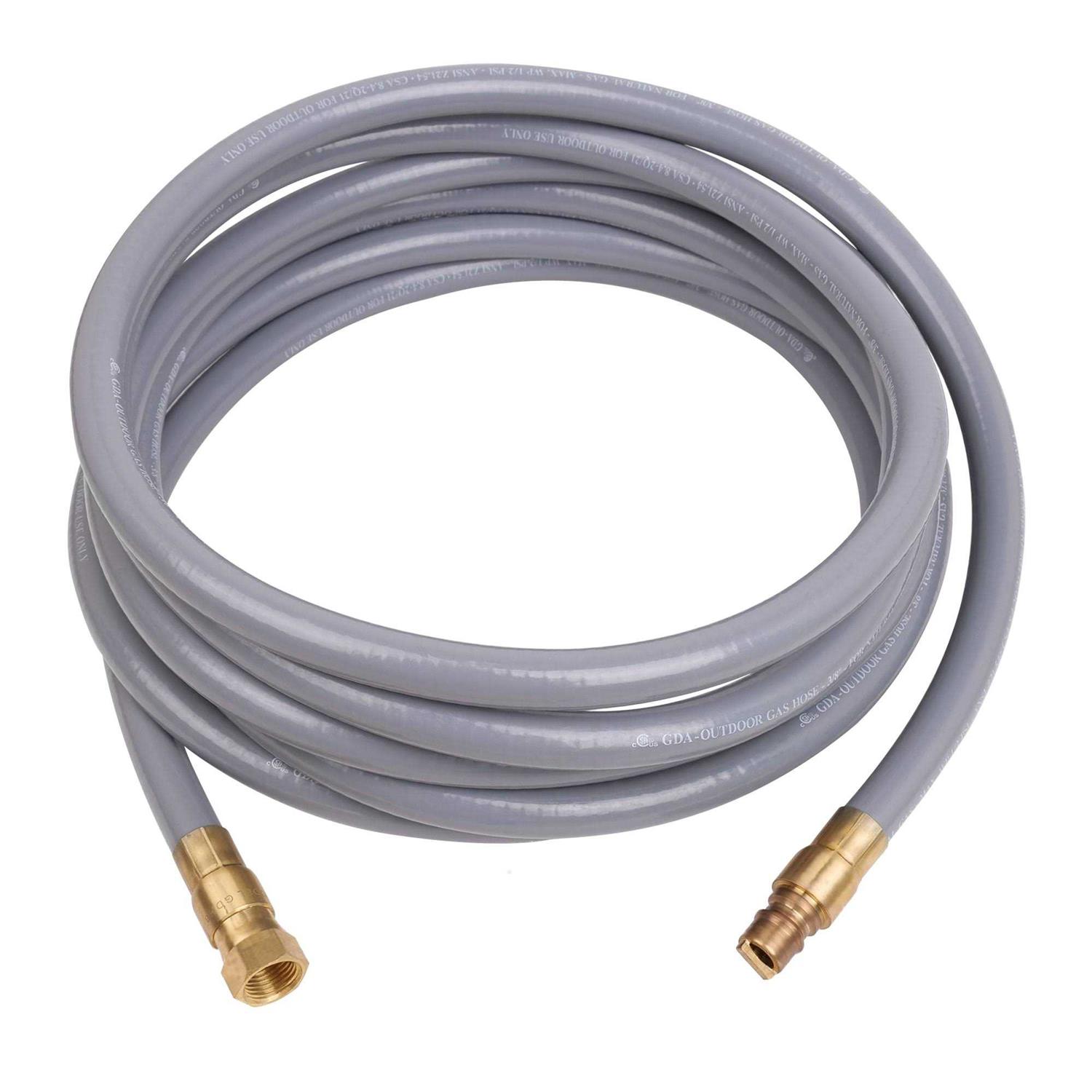 Empava 15 ft. x 3/8 in. Natural Gas Hose with Quick Connect Fittings