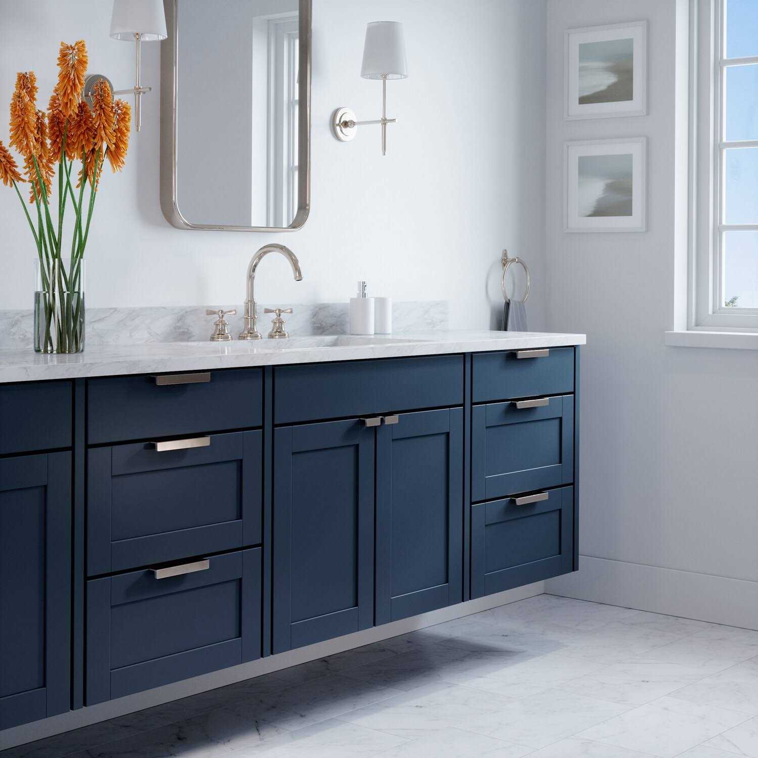 Sumner Street Home Hardware Martin 1-1/4 in. Center-to-Center Polished Nickel Drawer Lip Pull RL061800 - Image 3