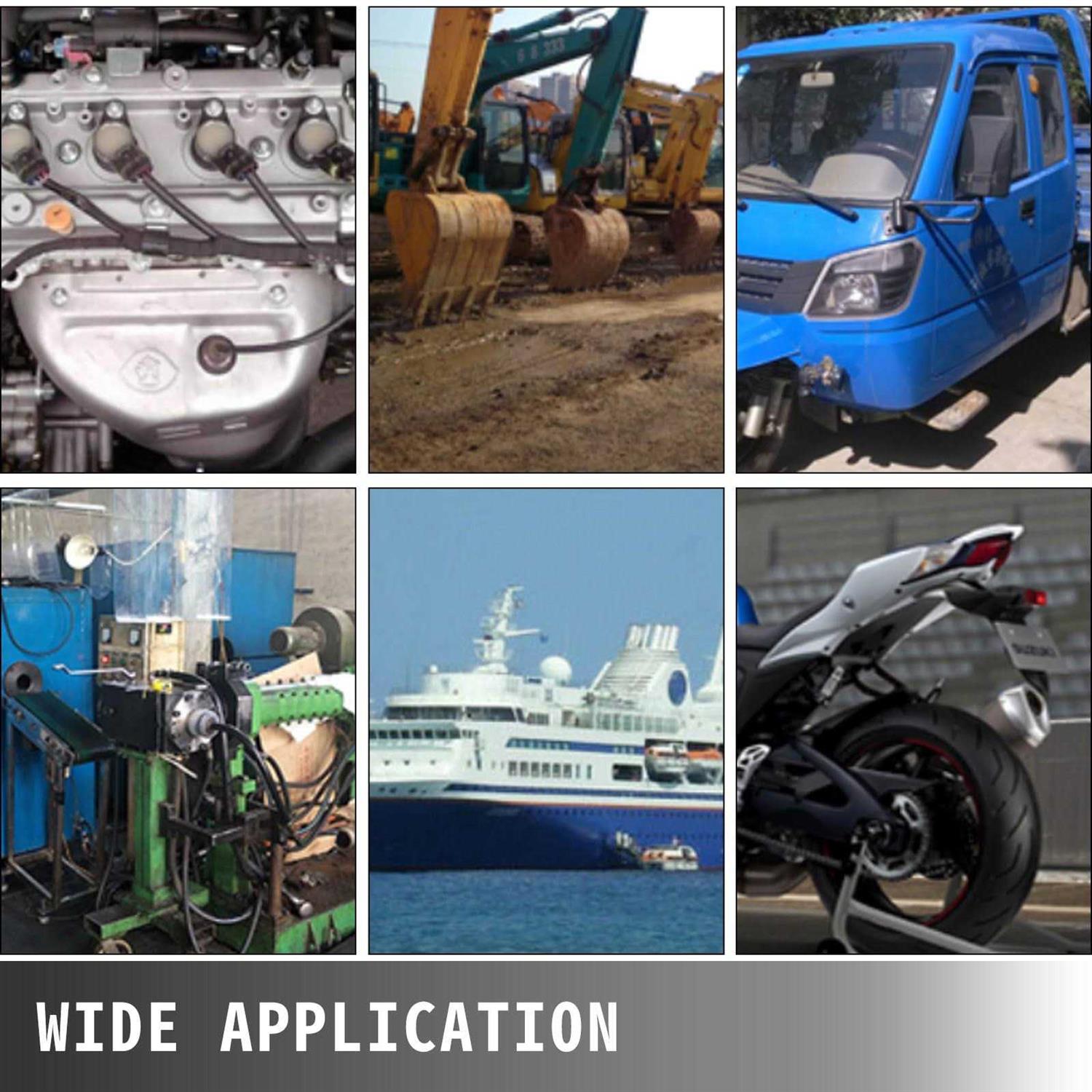 VEVOR AN6 Nylon Stainless Steel Braided Fuel Hose Fuel Adapter Kit Oil Line 32.8ft AN6YGTJ0000000001V0 - Image 5