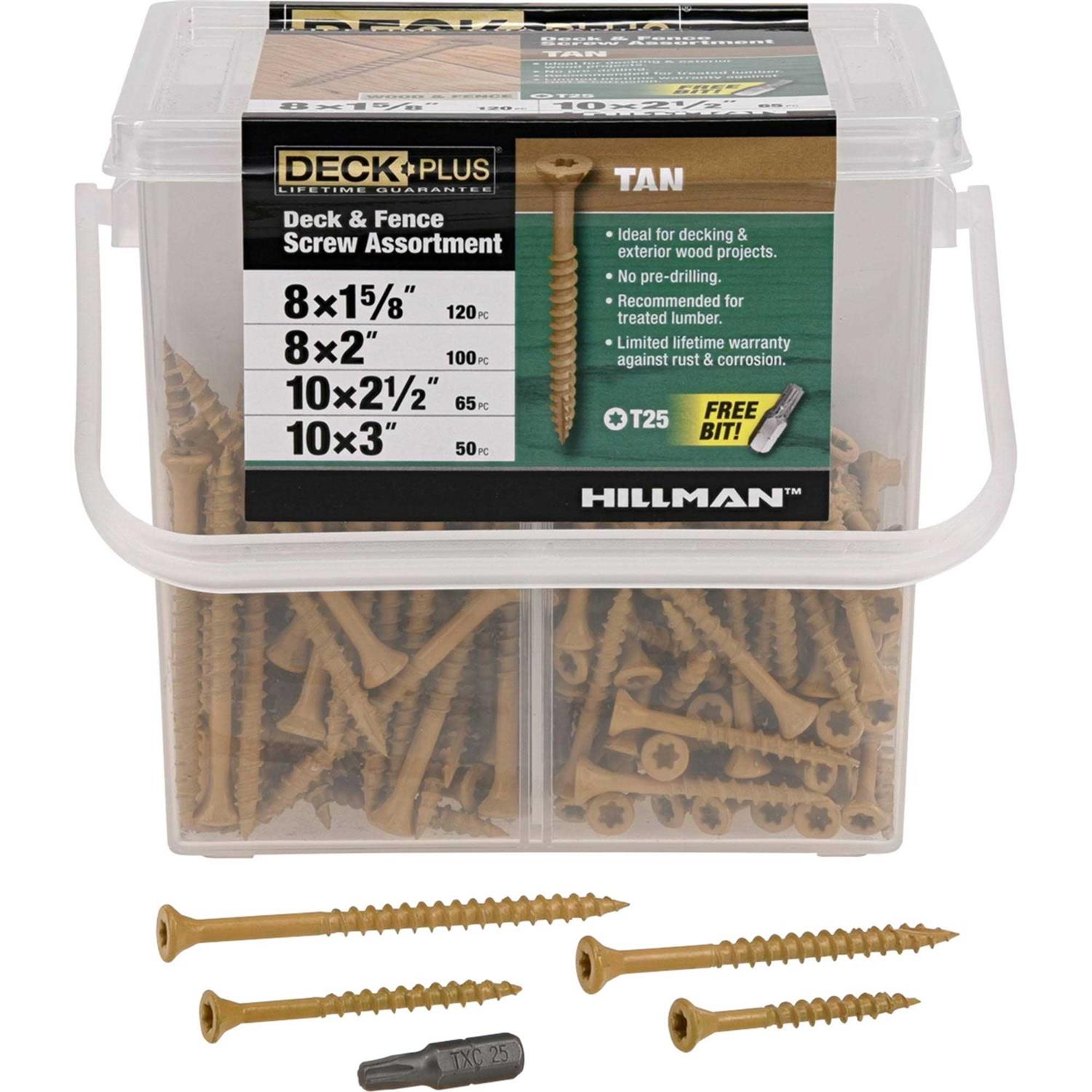 Deck Plus Tan Deck & Fence Screw Assortment