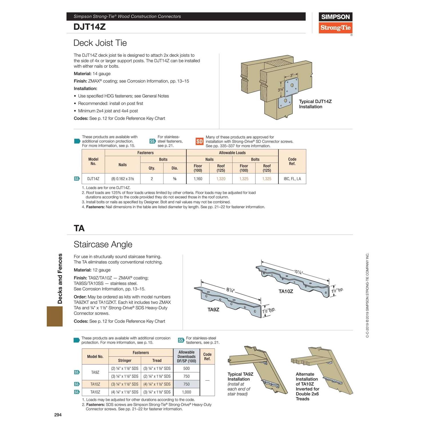 Simpson Strong Tie DJT14Z Deck Joist Tie - Image 5