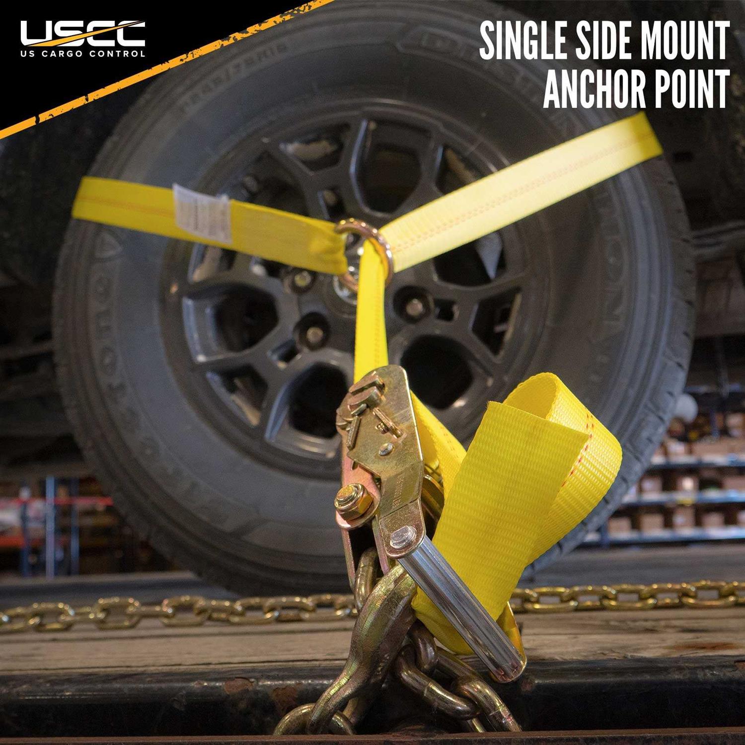 Us Cargo Control Side Mount Wheel Net with Ratchet and Chain Extension - Image 3