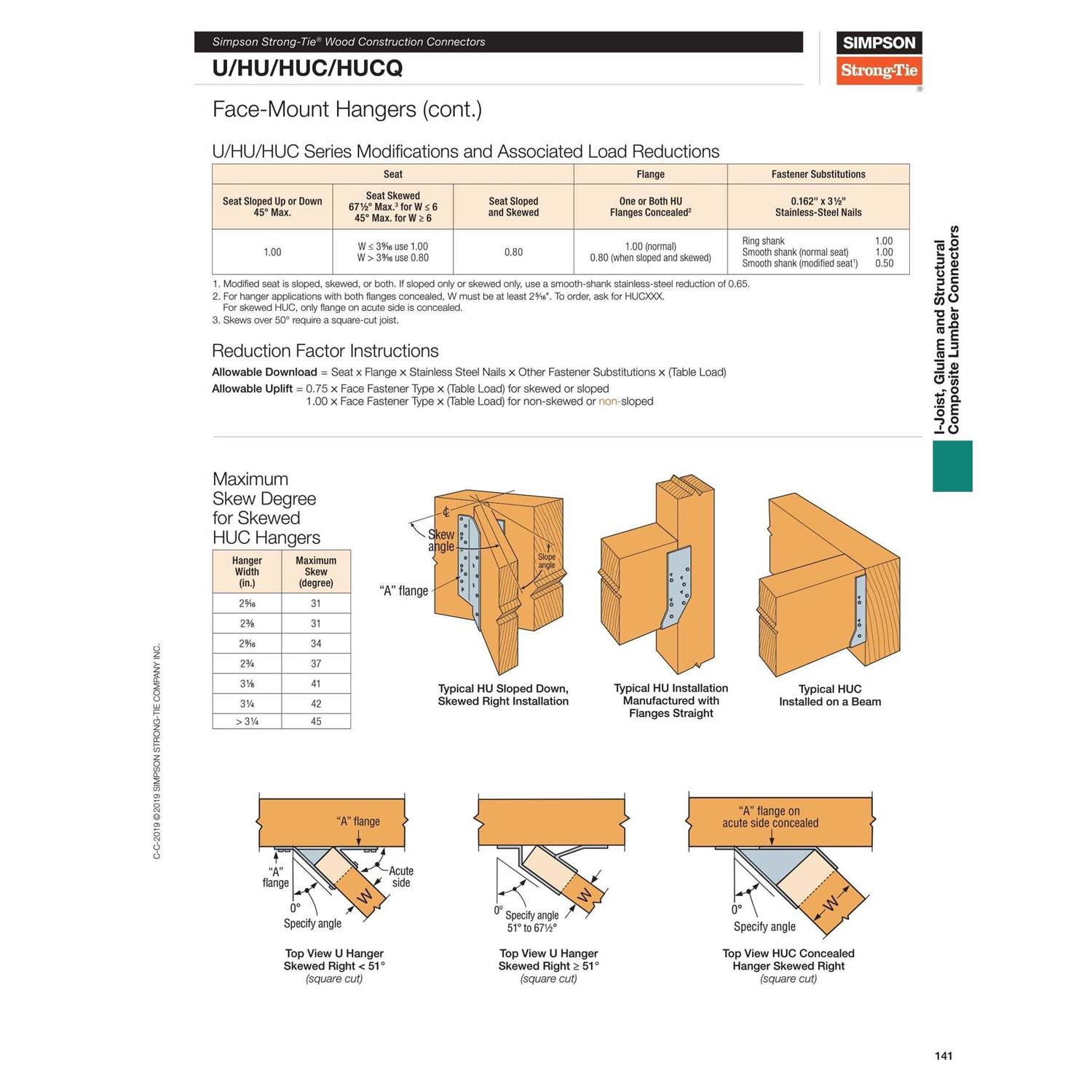 Simpson Strong-Tie HUC28-2 Galvanized Face-Mount Concealed-Flange Joist Hanger for Double 2x8 - Image 2