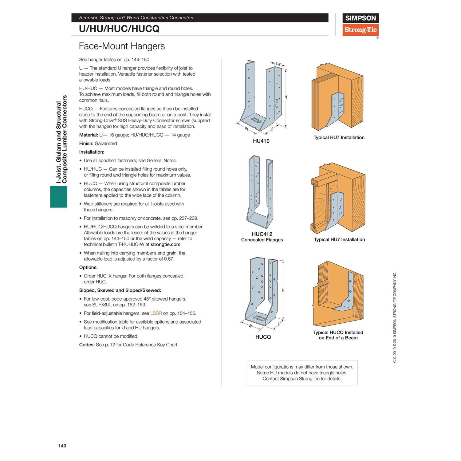 Simpson Strong-Tie HUC28-2 Galvanized Face-Mount Concealed-Flange Joist Hanger for Double 2x8 - Image 4