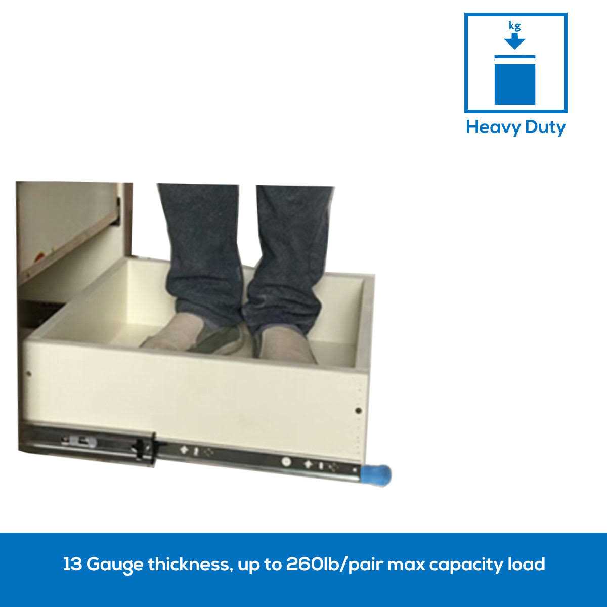 VADANIA Heavy Duty Drawer Slides with Lock - Image 5