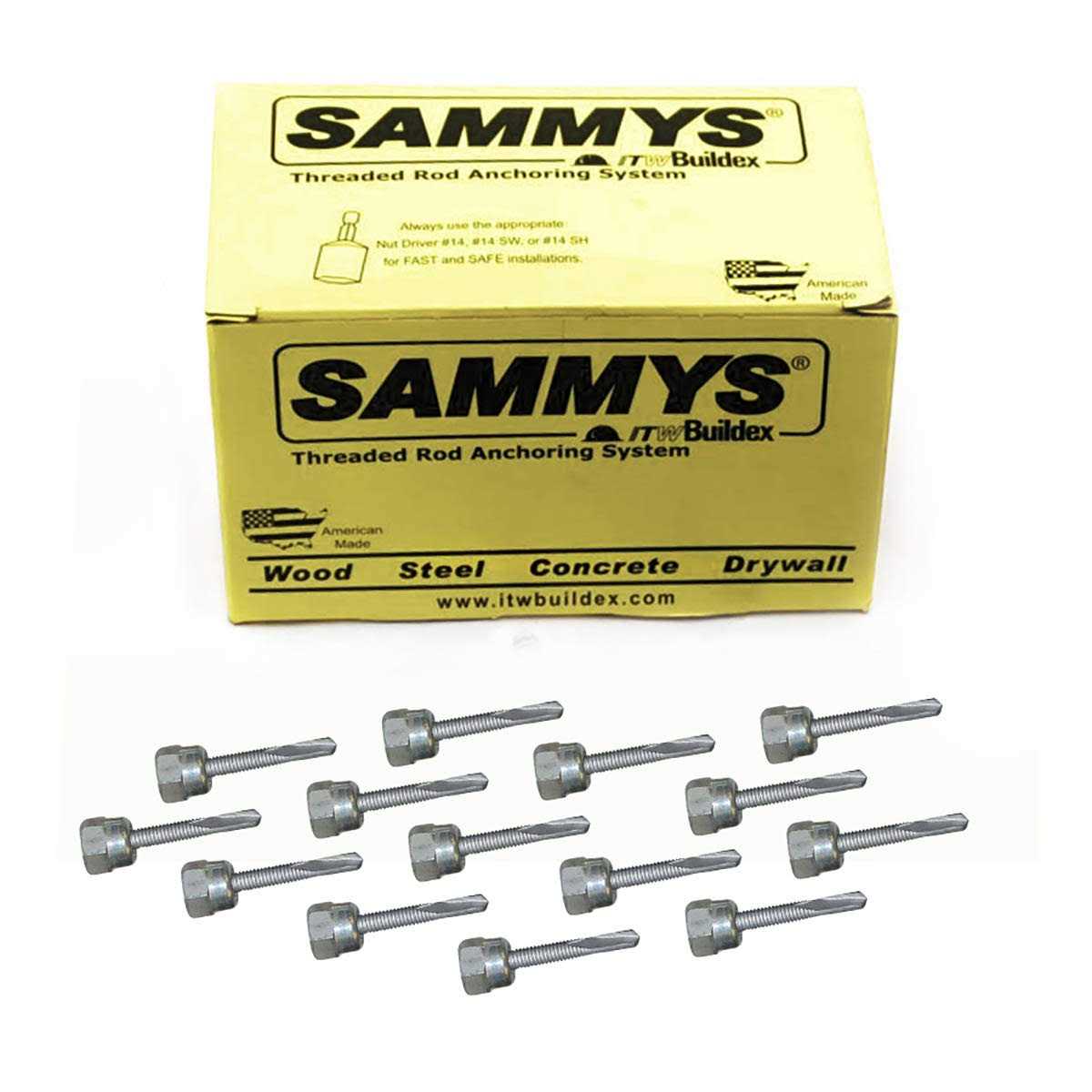 Sammys Vertical Anchor Super Screw with 1/4 in. Threaded Rod Fitting
