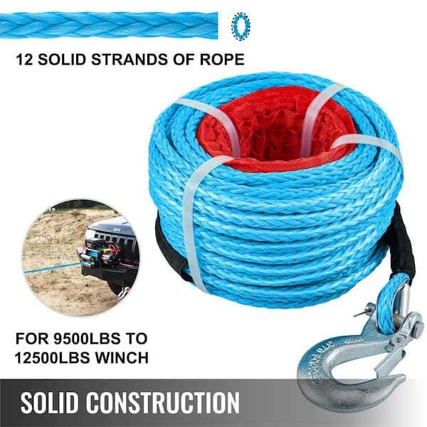 VEVOR Synthetic Winch Rope 100ft Winch Cable with G70 Hook Working Strength - Image 3