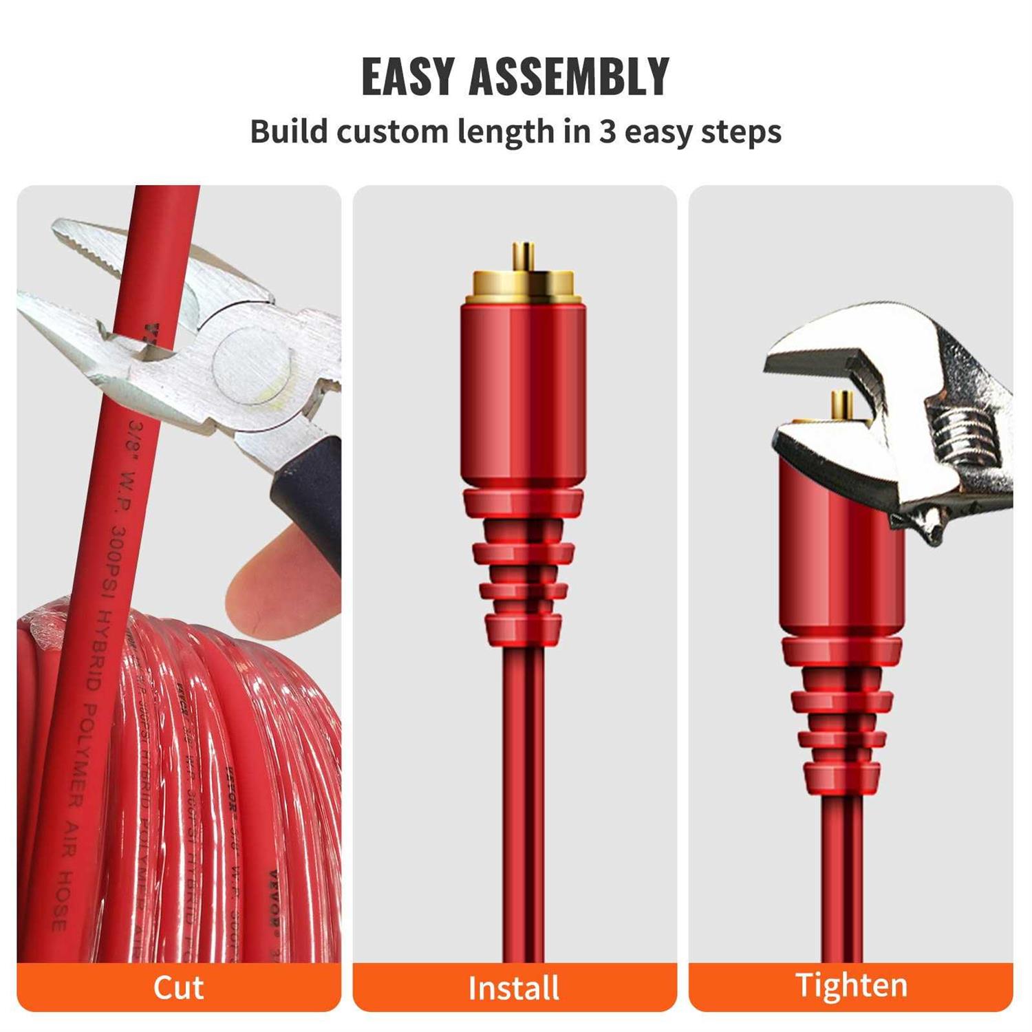 VEVOR Air Hose 1/4 inch x 250 ft Air Hose, 1/4 inch x 250 ft - Image 3