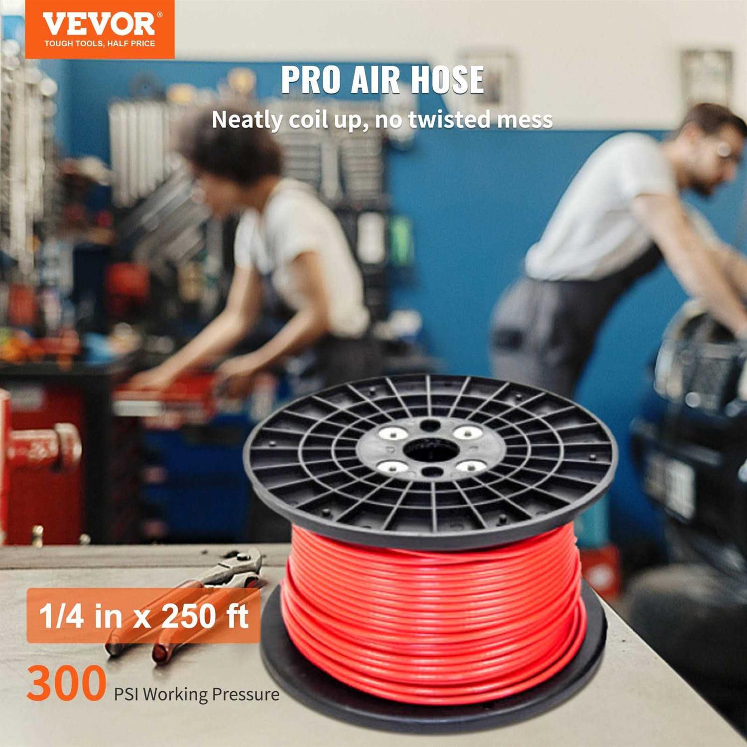 VEVOR Air Hose 1/4 inch x 250 ft Air Hose, 1/4 inch x 250 ft - Image 5