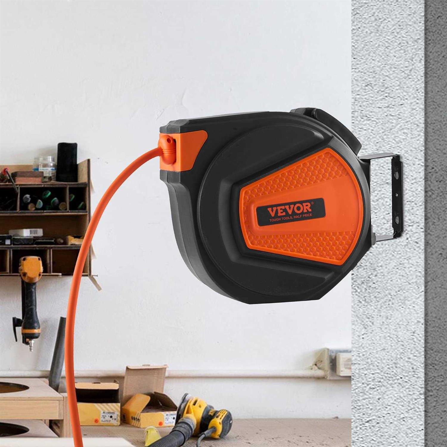 VEVOR Retractable Air Hose Reel 3/8 IN x 50 FT Hybrid Air Hose Max 300PSI - Image 5