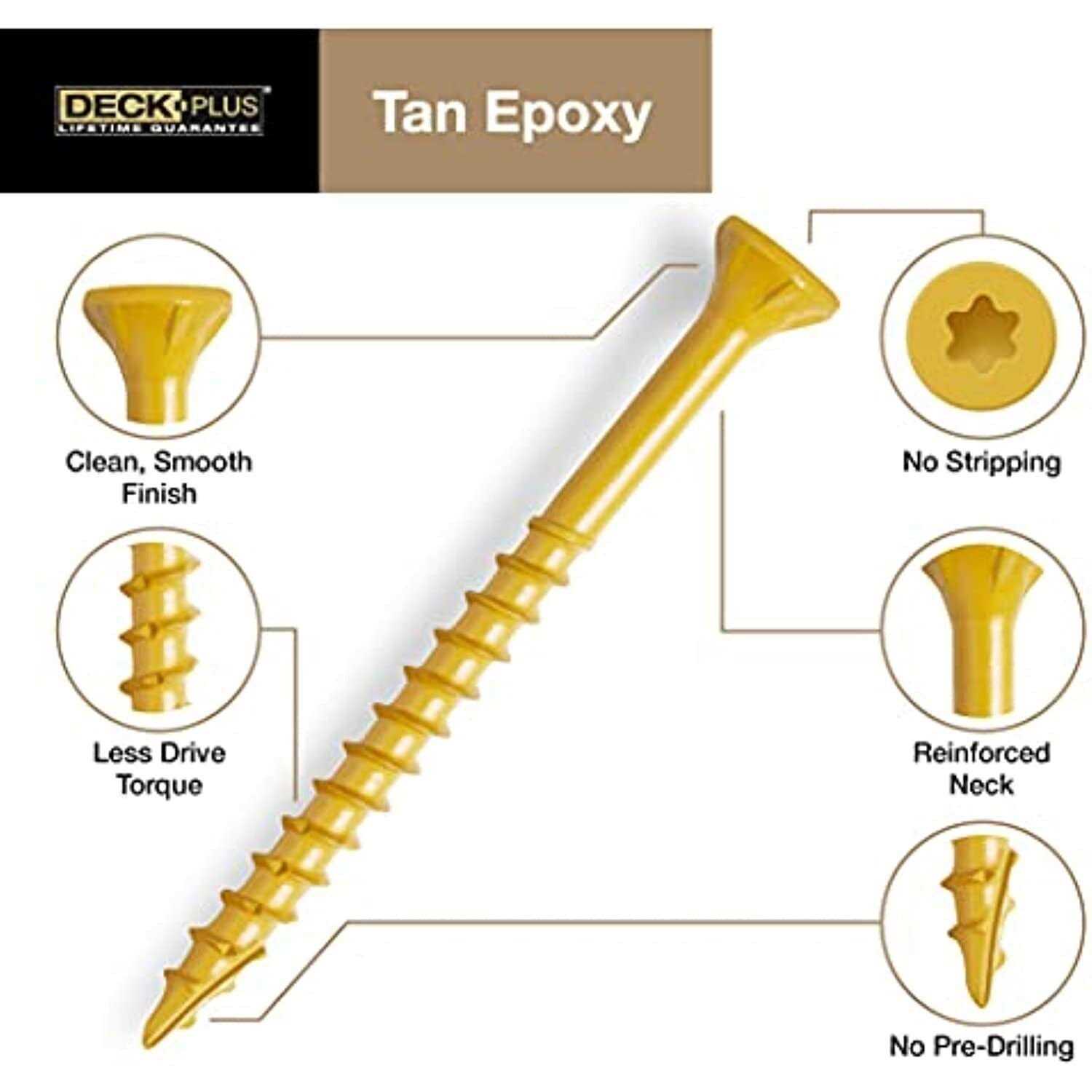 Deck Plus 48412 Star Flat Head Exterior Deck Screws - Image 5