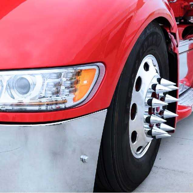 United Pacific Chrome Plastic Spike Nut Cover - Image 5