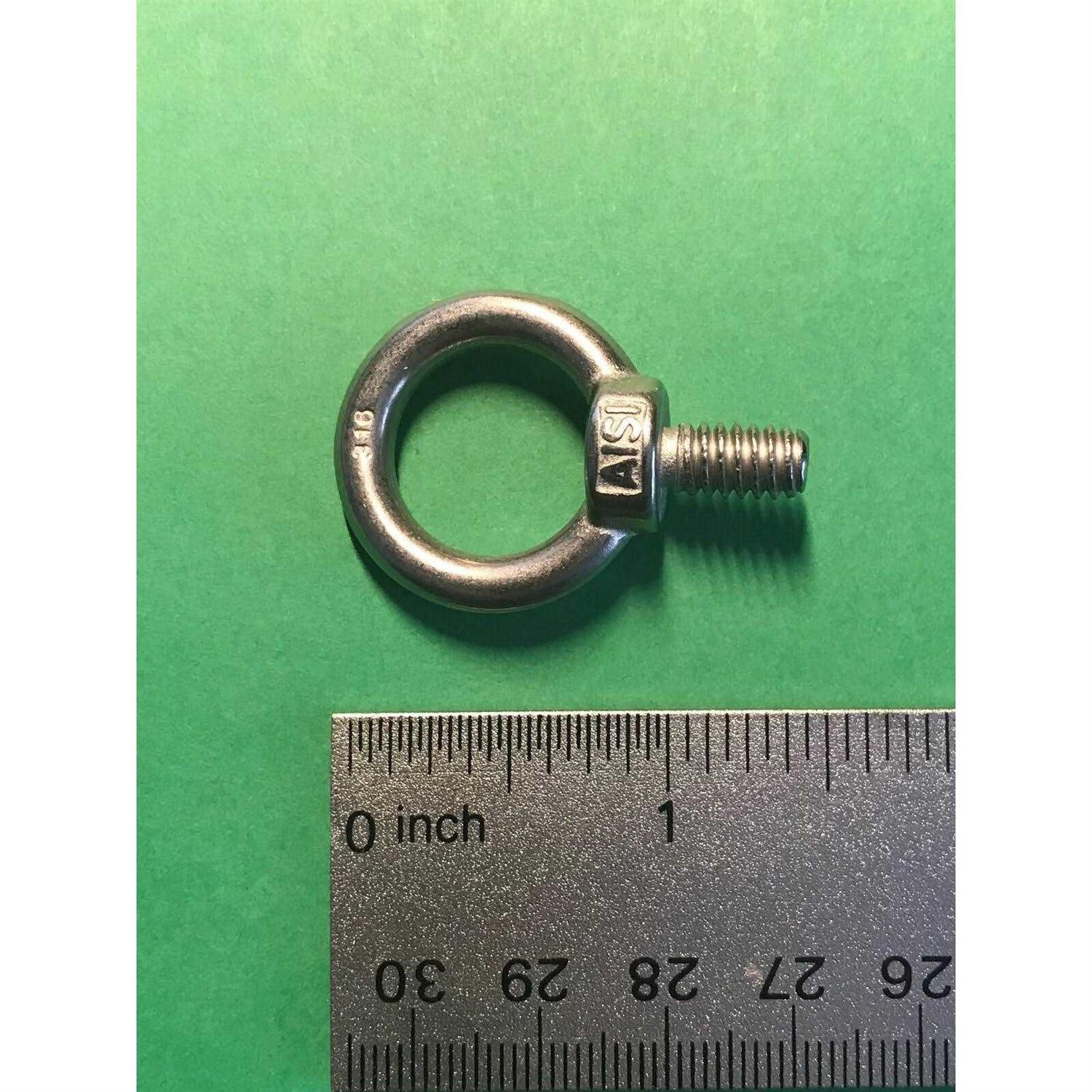 US Stainless Stainless Steel 316 Lifting Eye Bolt UNC Marine Grade - Image 3