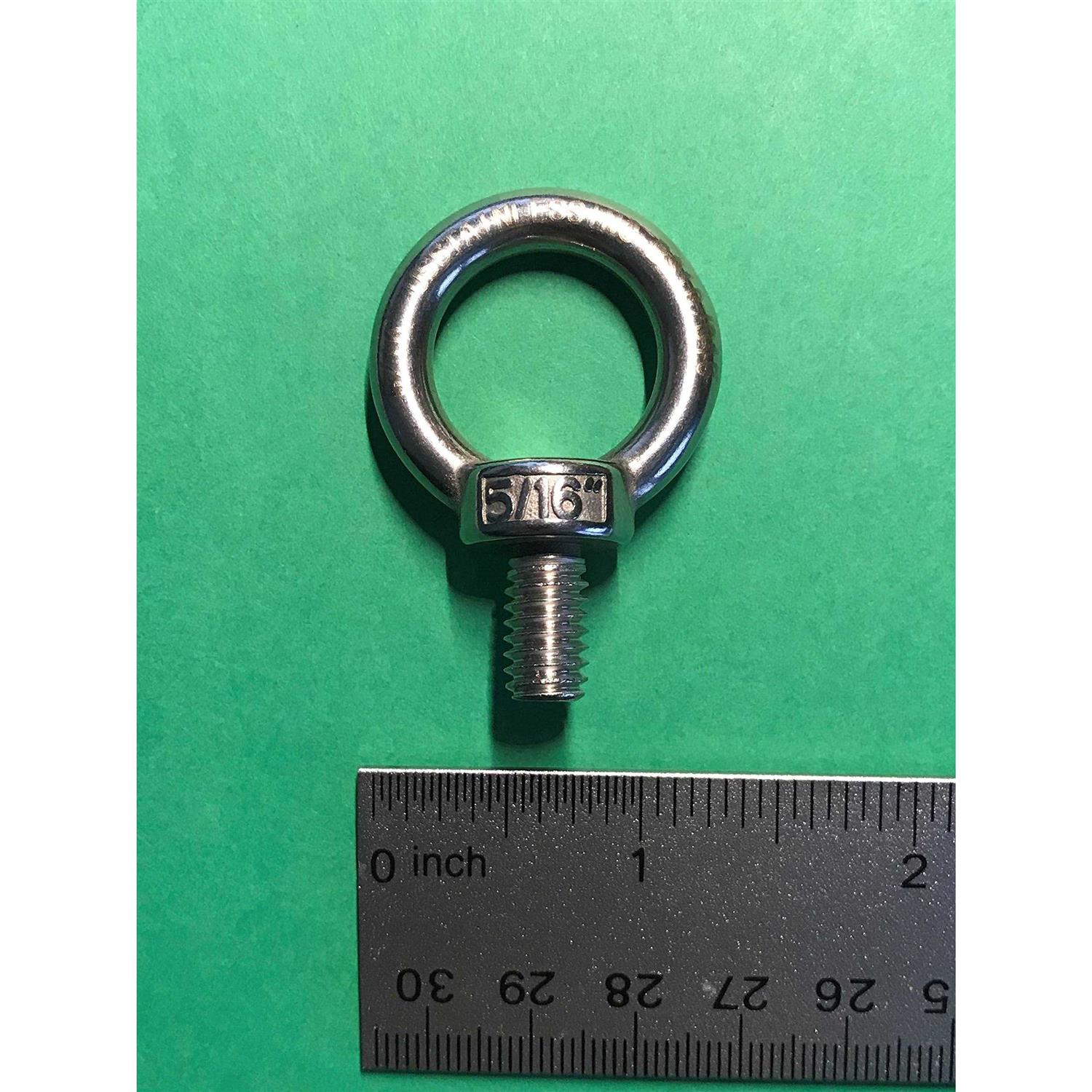 US Stainless Stainless Steel 316 Lifting Eye Bolt UNC Marine Grade - Image 3