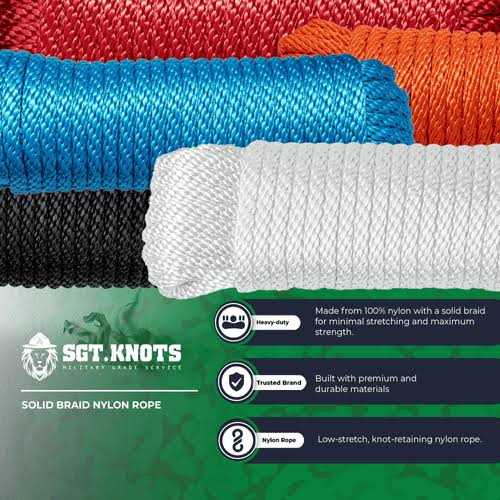 SGT KNOTS Solid Braid Nylon Utility Rope - Image 5