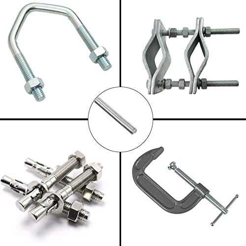 Lswteiz 5Pack 304 Stainless Steel Fully All Threaded Rod Studs 250Mm Long Threaded Screw - Image 3