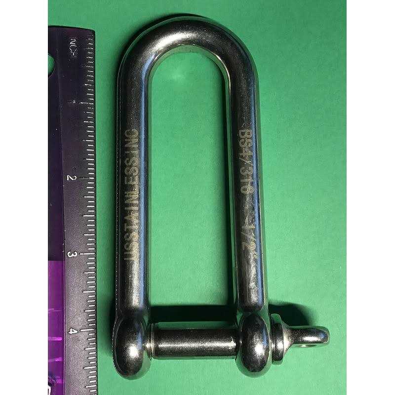 US Stainless Stainless Steel 316 D Shackle Marine Grade - Image 3