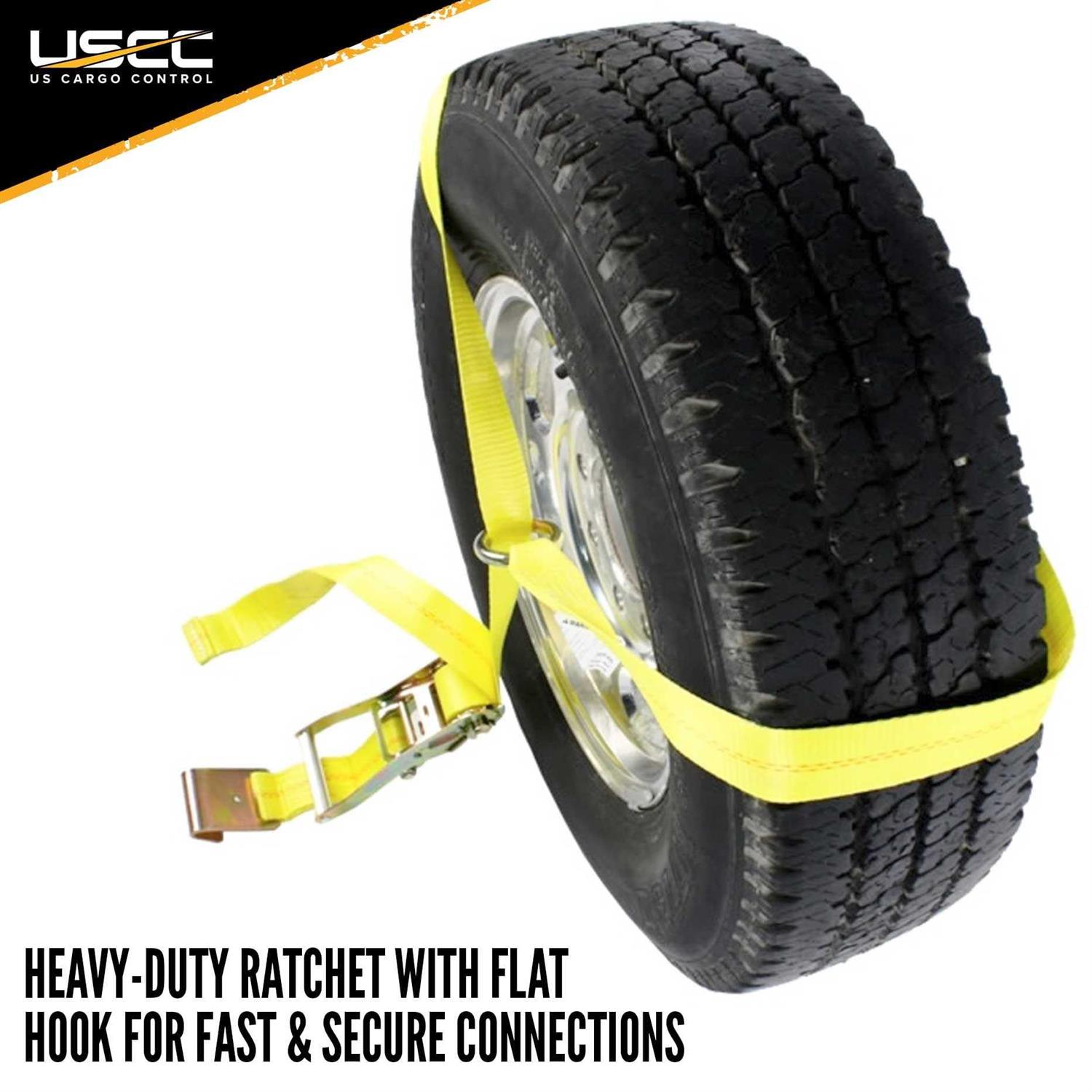 US Cargo Control Smwnfh-4Pk Side Mount Wheel Net with Ratchet and Flat - Image 3