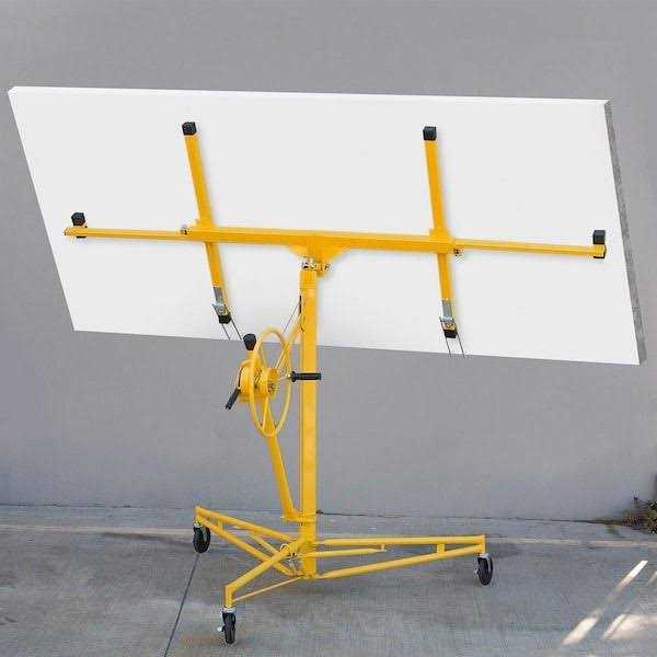 Stark USA 65044 Drywall Lift 11' Yellow Rolling Sheetrock Panel Hoist Jack - Image 4