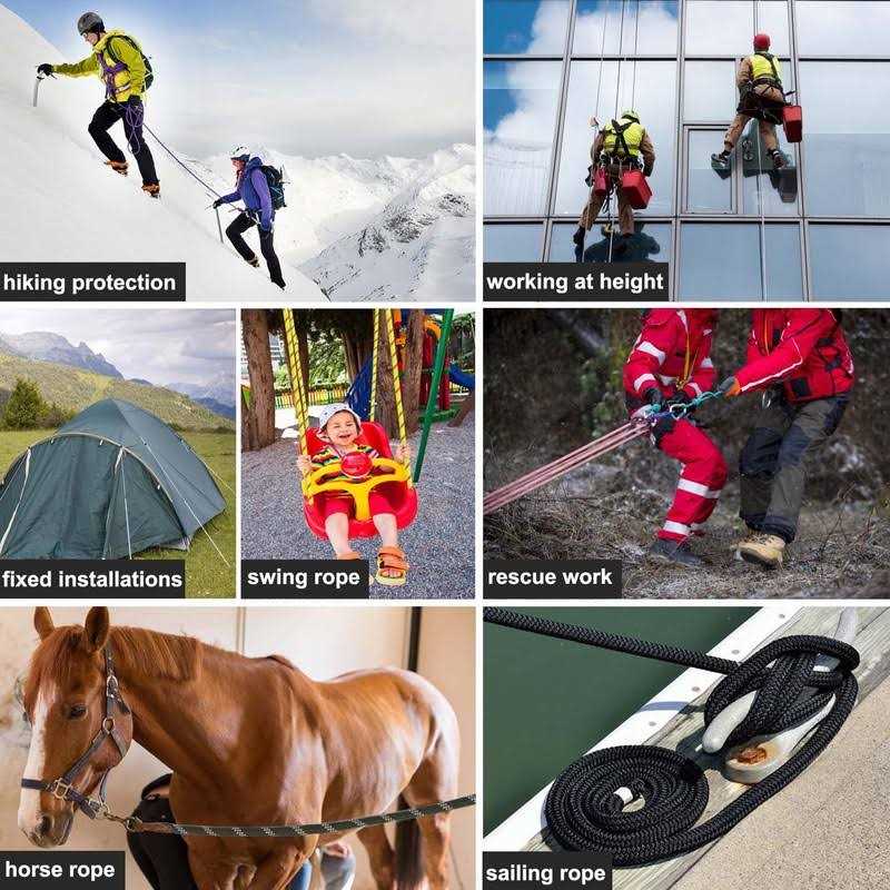 Crayza Double Braided Polyester Rope Strong Arborist Rigging Rope 48 Strands for Climbing Tree Work Pulling Swing Sailing - Image 2