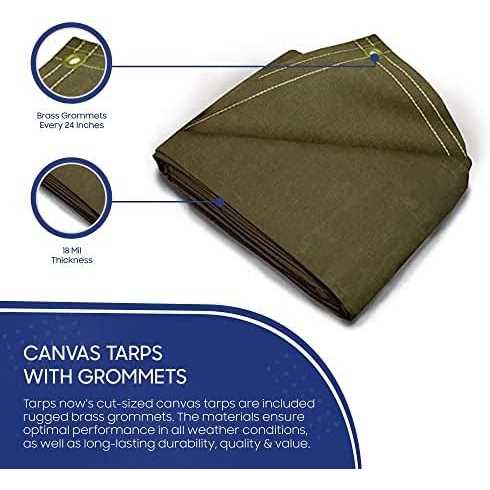 Tarps Now 18 Mil Canvas Tarp with Brass - Image 3