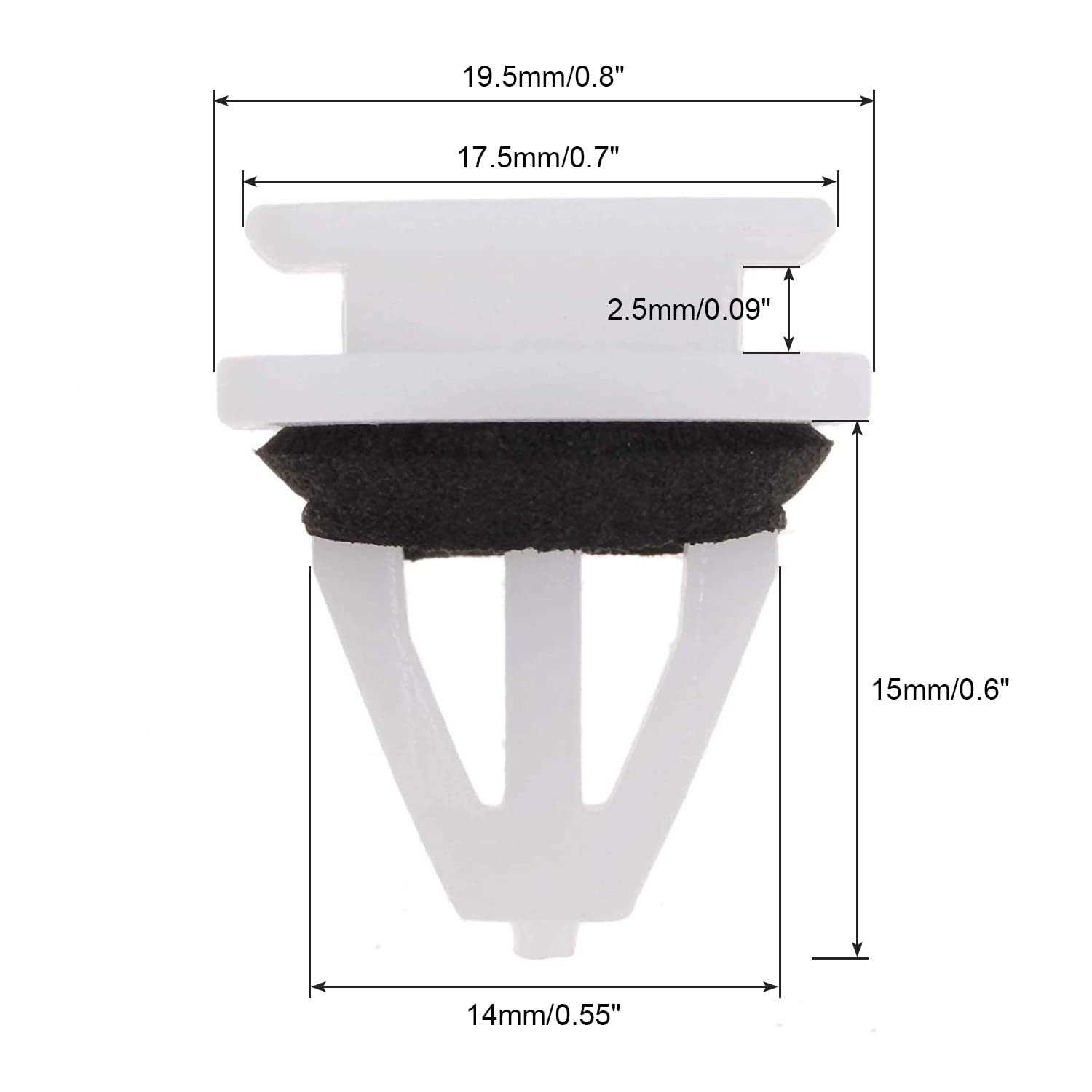 Mtsooning 20pcs Rocker Panel Moulding Clips Front Lower Fender Molding Retainer Replacment for Honda Acura Accord Civic Crv Side Skirt Sill Guard - Image 5