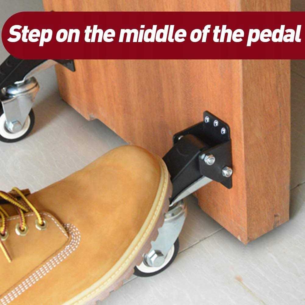 Spacekeeper Workbench Casters kit 660 Lbs 4 Heavy Duty Retractable Caster Designed for Workbenches Machinery & Tables - Image 5