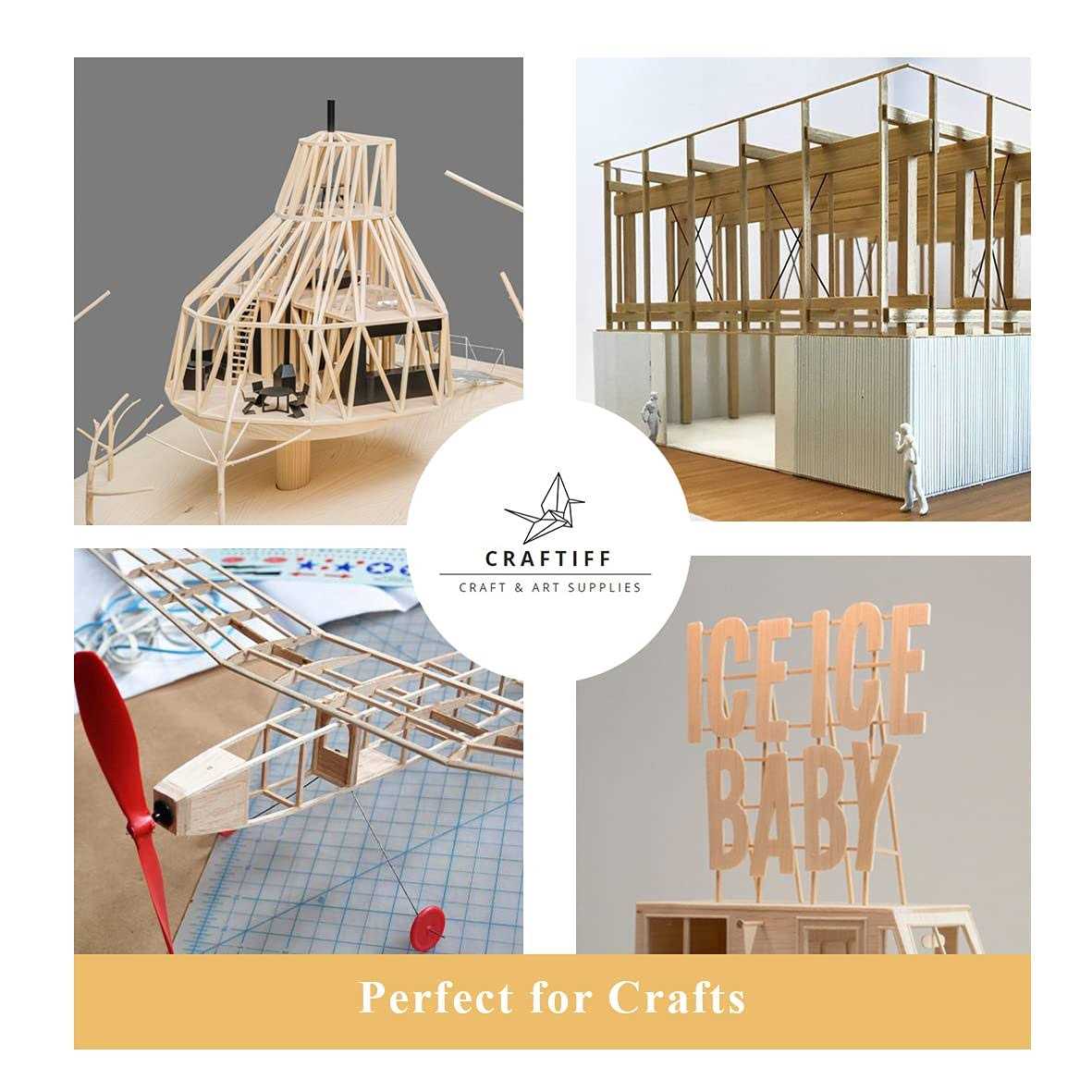 Craftiff Balsa Wood Sticks 1/4 Inch Square Dowels Strips 12 Long - Image 4