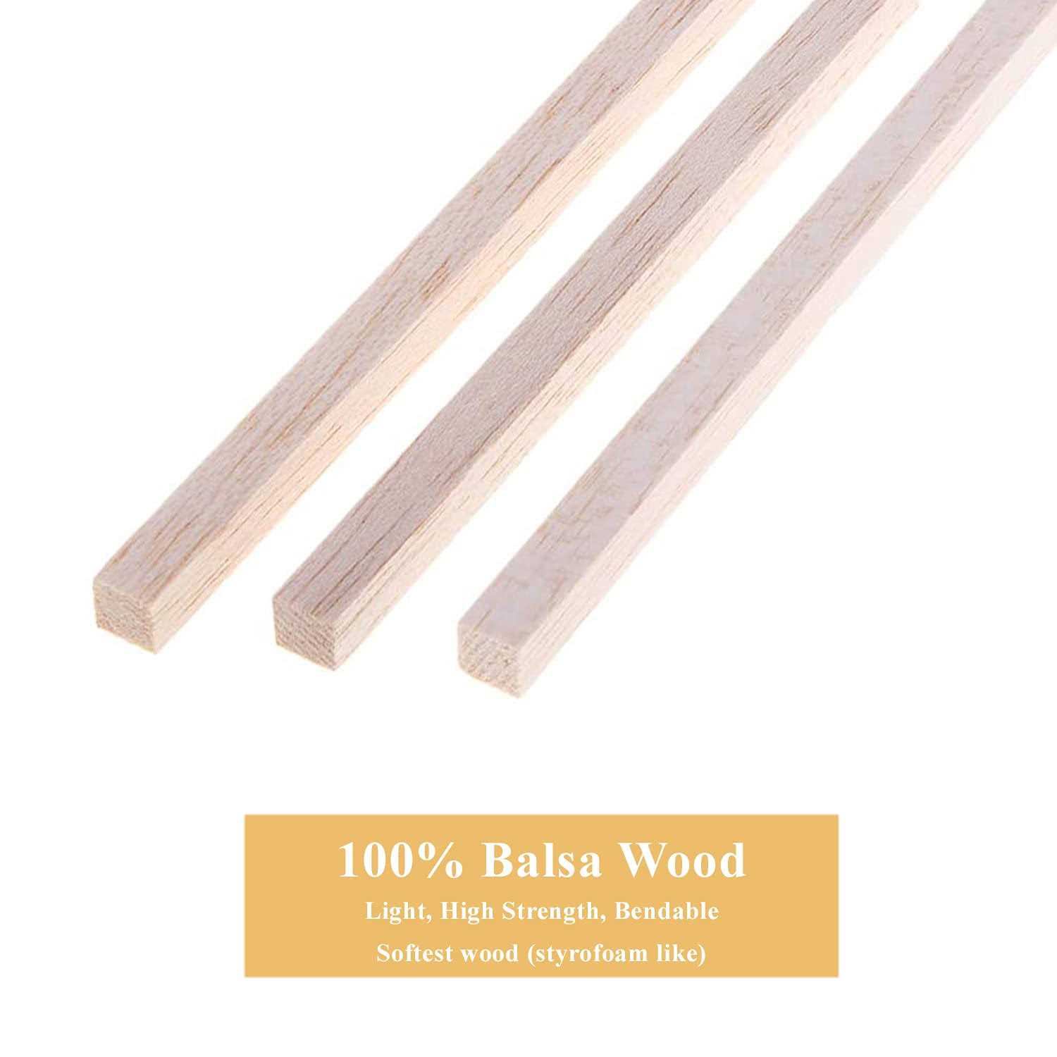 Craftiff Balsa Wood Sticks 1/4 Inch Square Dowels Strips 12 Long - Image 5
