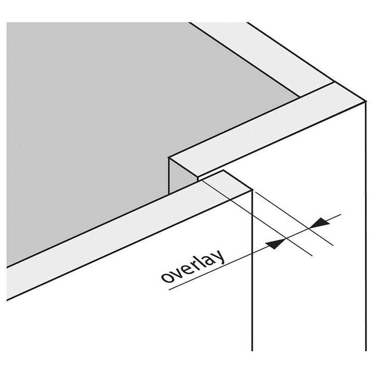 Blum 79B9980 CLIP Top Blumotion 95 Degree Overlay Blind Corner Hinge Press - Image 3