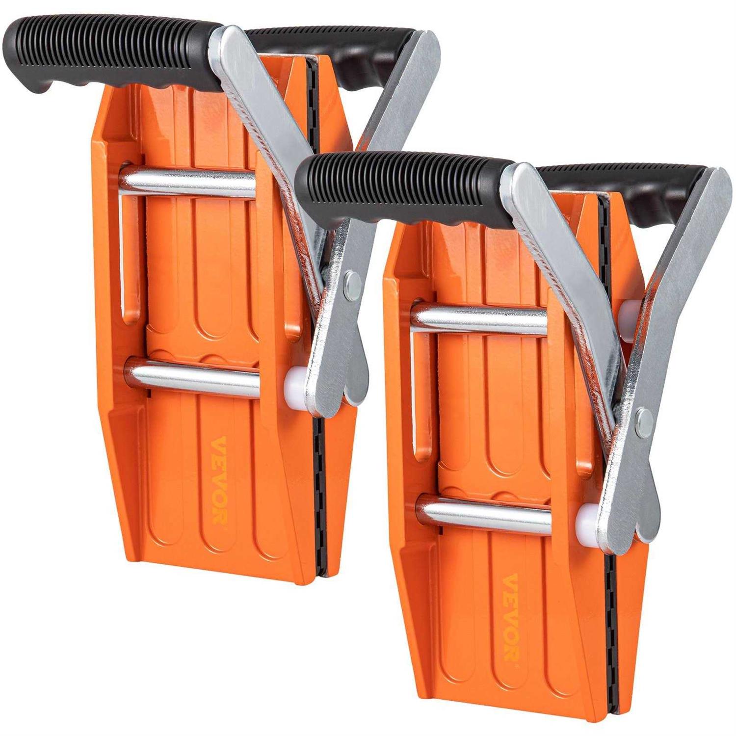 VEVOR 2 PCS Double Handed Stone Carrying Clamps Granite Lifting Tools with Slip-proof Rubber Pads - Image 4