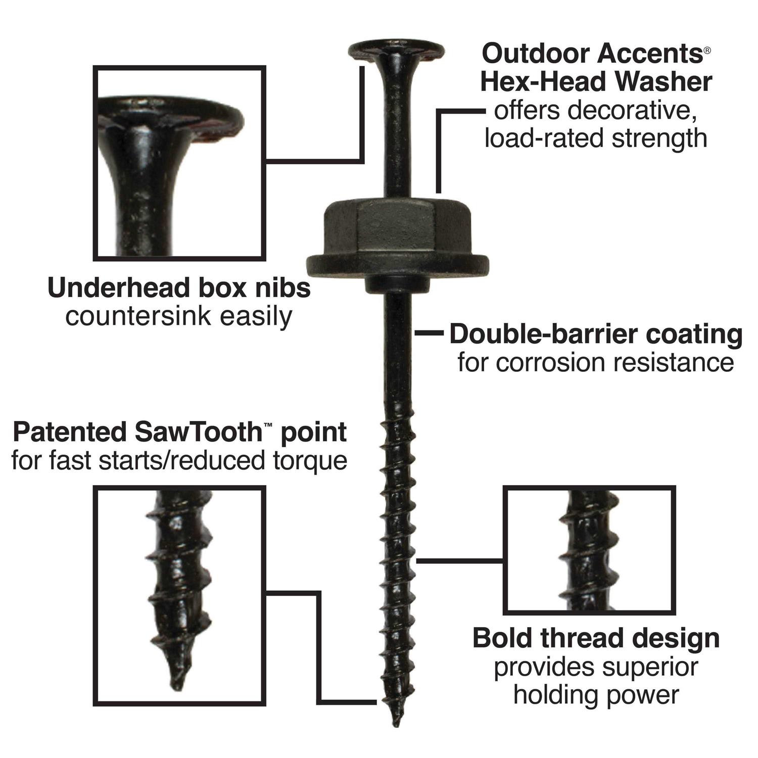 Simpson Strong-Tie Outdoor Accents SDWS22312DBB-RN1 Structural Screw - Image 3
