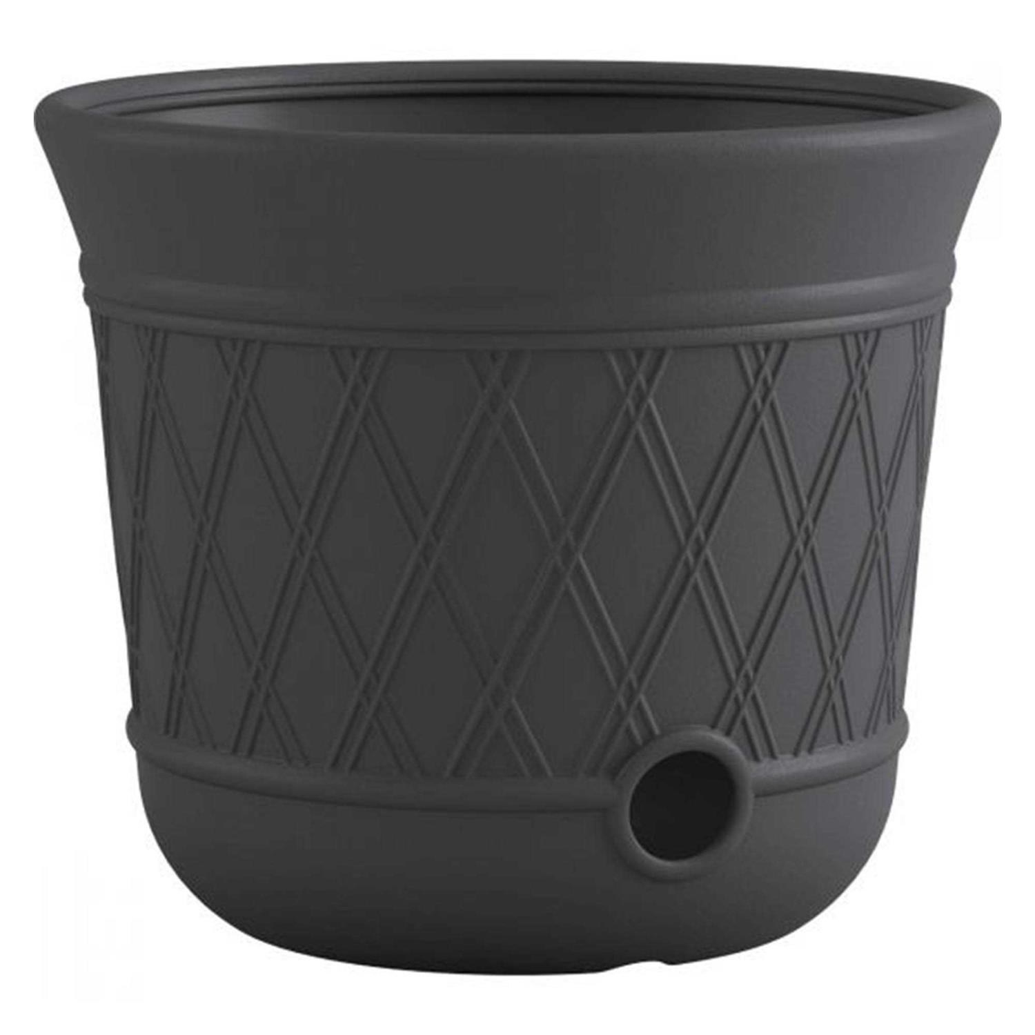 Suncast 14'' x 12 Decorative Hideaway Garden Hose Storage Pot - Image 3