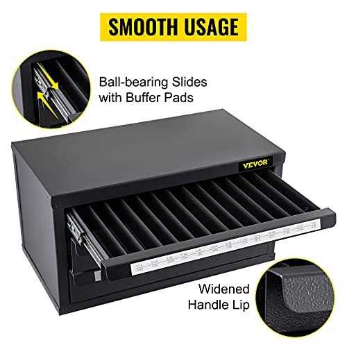 VEVOR Drill Bit Dispenser Cabinet Three-Drawer Drill Bit Dispenser - Image 3