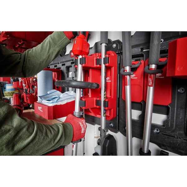 Milwaukee Packout Long Handle Tool Rack with Packout Compact Wall Plate - Image 2