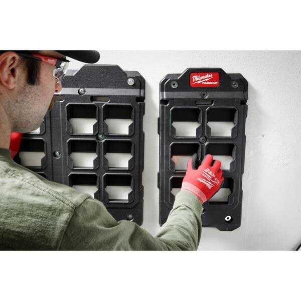 Milwaukee Packout Long Handle Tool Rack with Packout Compact Wall Plate - Image 5