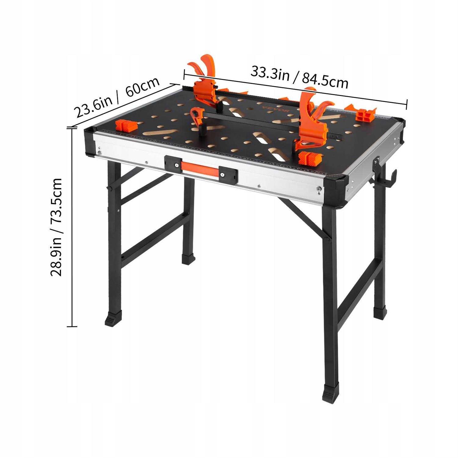 VEVOR Folding Work Table 2-in-1 as Sawhorse & Workbench 1000 lbs Load Capacity - Image 5