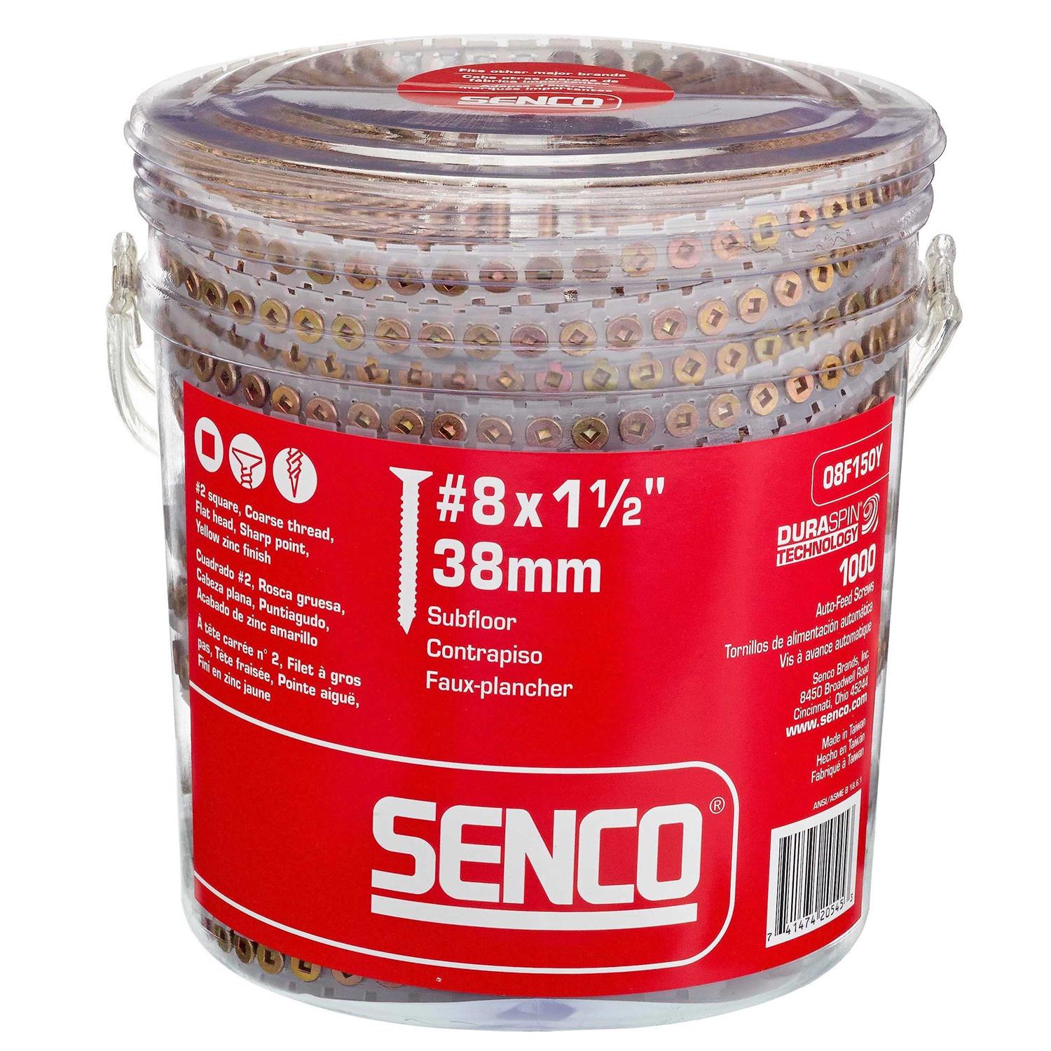 Senco 08F150Y 8-Gauge 1-1/2 in. Collated Flooring Screws - Image 4