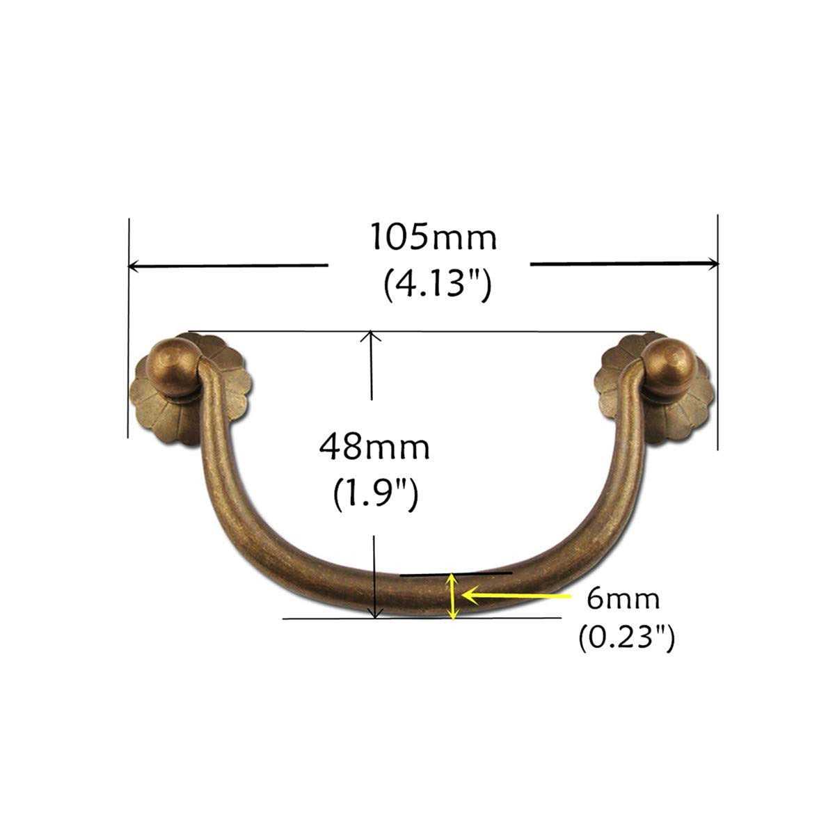 Txinmin Home Txinmin traditional bail cabinet hardware handle pull antique - Image 3