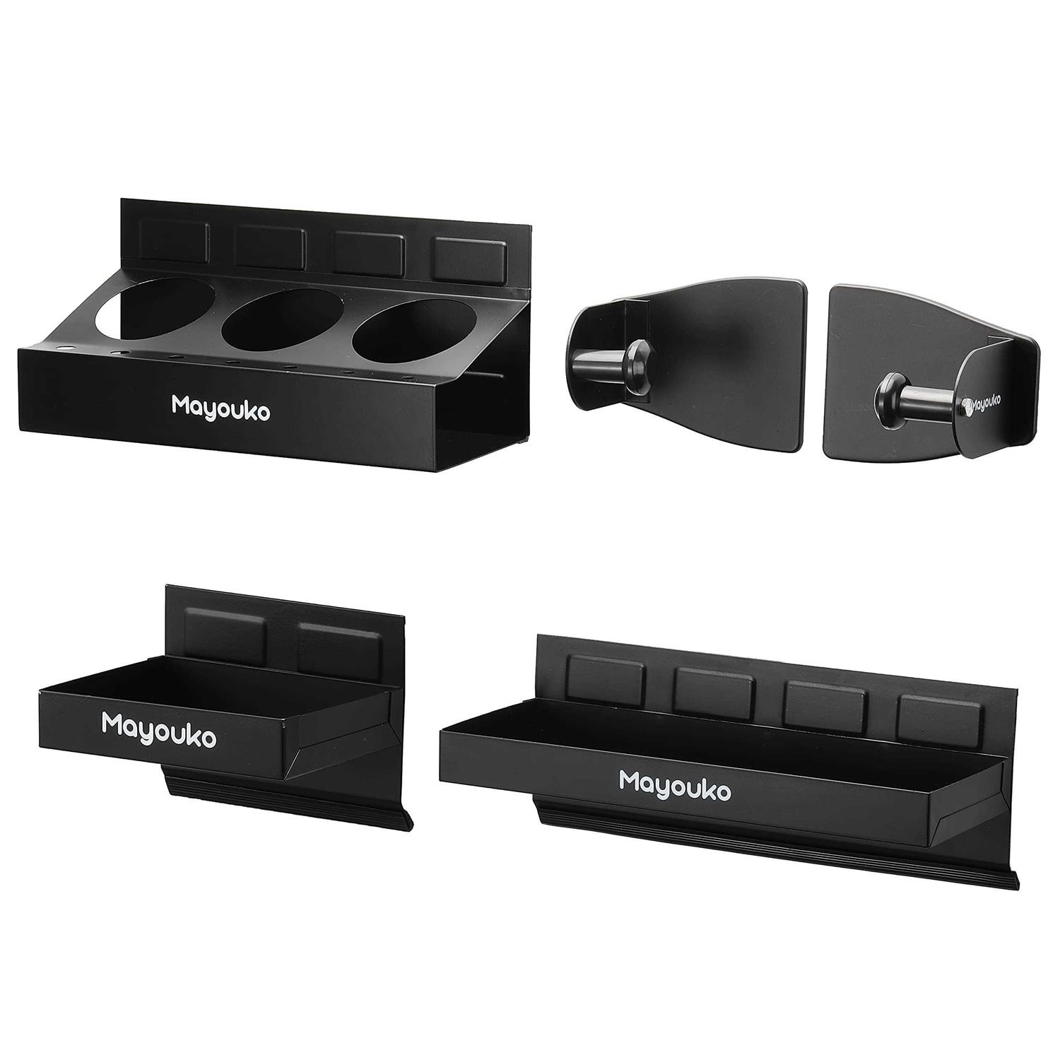 Mayouko Magnetic Toolbox Shelf, Tray and Holder 4-piece Magnetic Toolbox Tray Set Tool Box Cabinet Side Shelf Storage