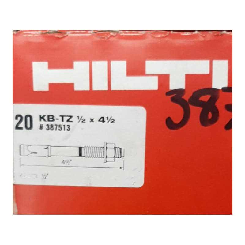 Hilti Kwik Bolt Tz Expansion Anchor Carbon Steel 387513 Hardware