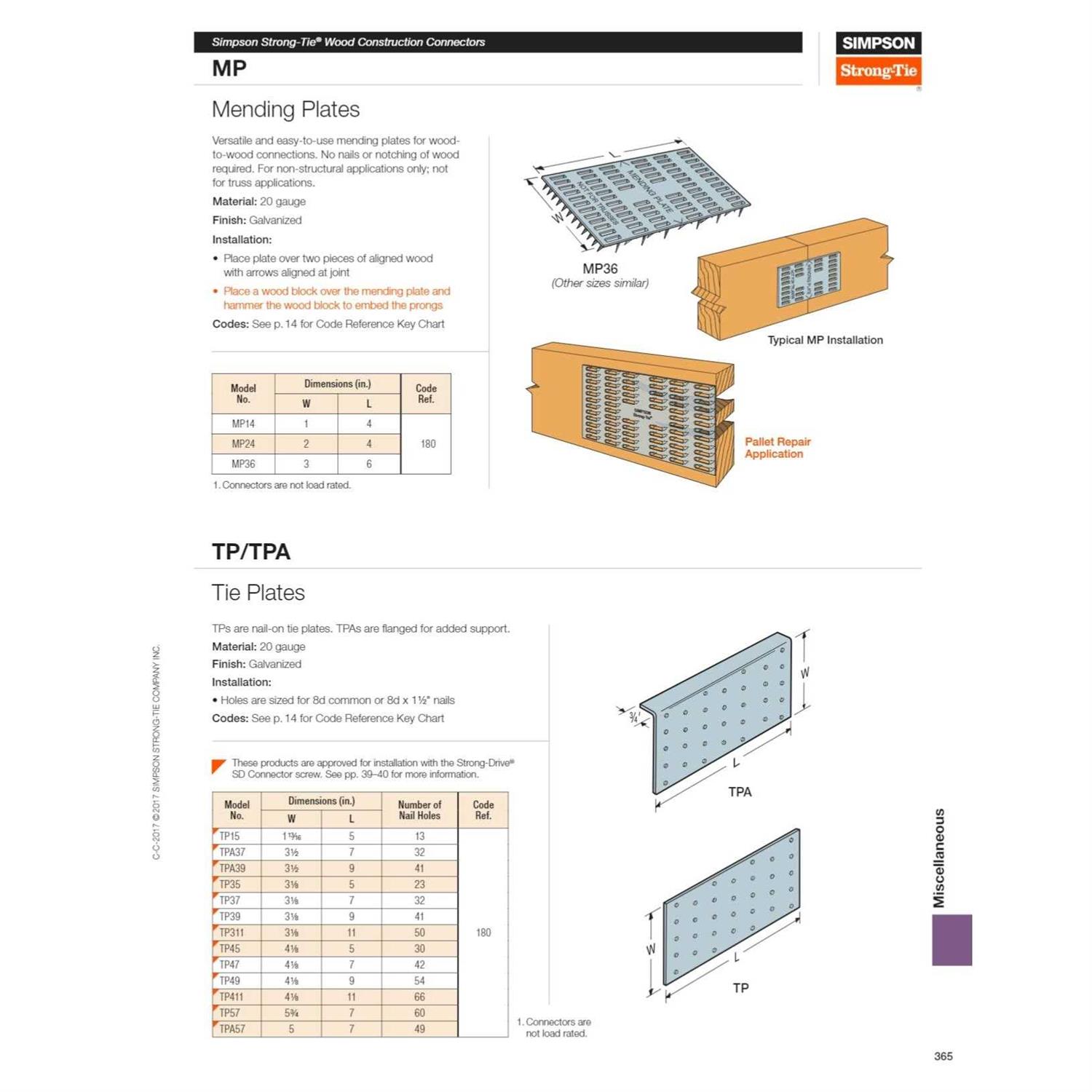 Simpson TP411 4-1/8 x 11 Tie Plate - Image 3