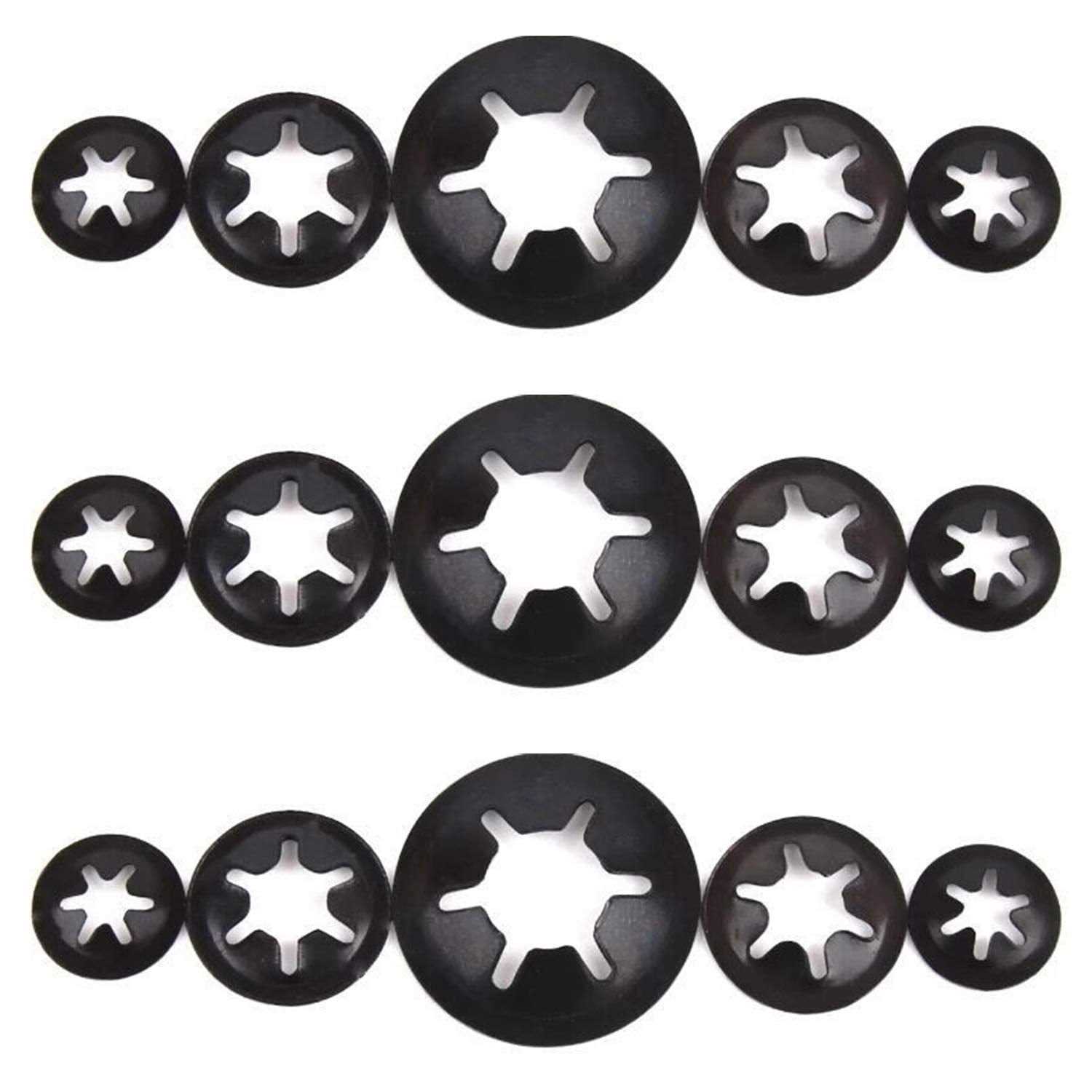 UoYu 7 Sizes Internal Tooth Starlock Washers Quick Speed Locking Washers - Image 3
