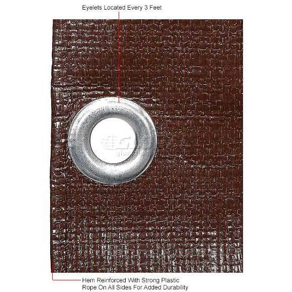 TarpsDirect Super Heavy Duty Brown 8 oz Tarp - Image 5